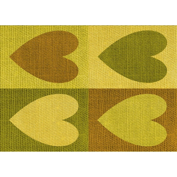 Ahgly Company Indoor Rectangle Patterned Dark Bisque Brown Area Rugs, 7' x 9'