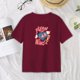 thumbnail image 1 of Camiseta básica para mujer Yinane Ropa de calle clásica Ropa estampada de moda Cuello Redondo Tops de verano, 1 of 8
