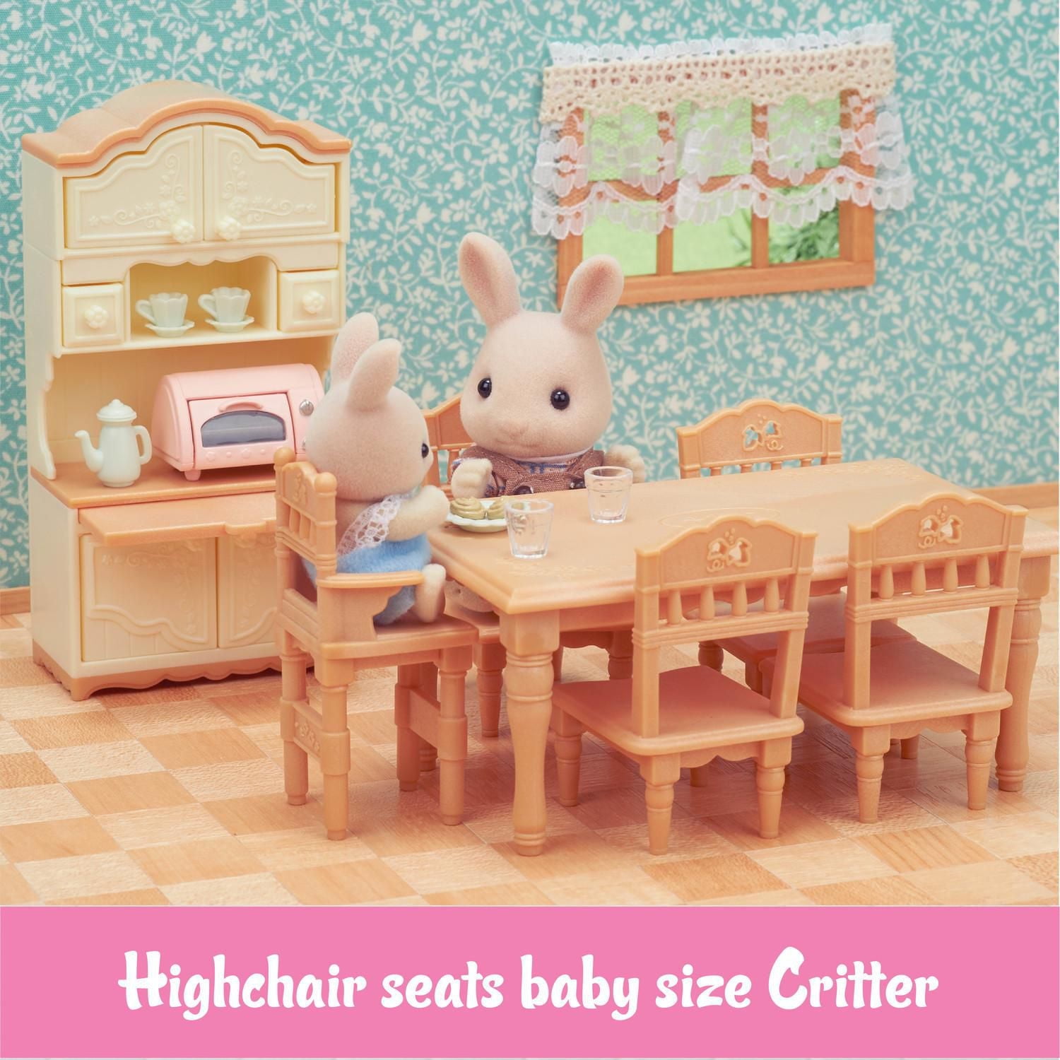 Calico Critters Dining Room Set, Dollhouse Furniture and Accessories