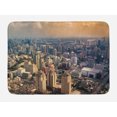 thumbnail image 1 of Modern Bath Mat, Aerial View of Bangkok City Metropolis Big Town Foggy Air Asian Panorama Art, Non-Slip Plush Mat Bathroom Kitchen Laundry Room Decor, 29.5 X 17.5 Inches, Cream Dust Peach, Ambesonne, 1 of 2