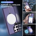 thumbnail image 3 of Allytechgrouop Rugged Phone Case for Samsung Galaxy S25 Ultra with Screen Protector – Full Body Galaxy S25 Ultra Case Cover with Ring Kickstand, MagSafe Compatible Design, Darkpurple, 3 of 6