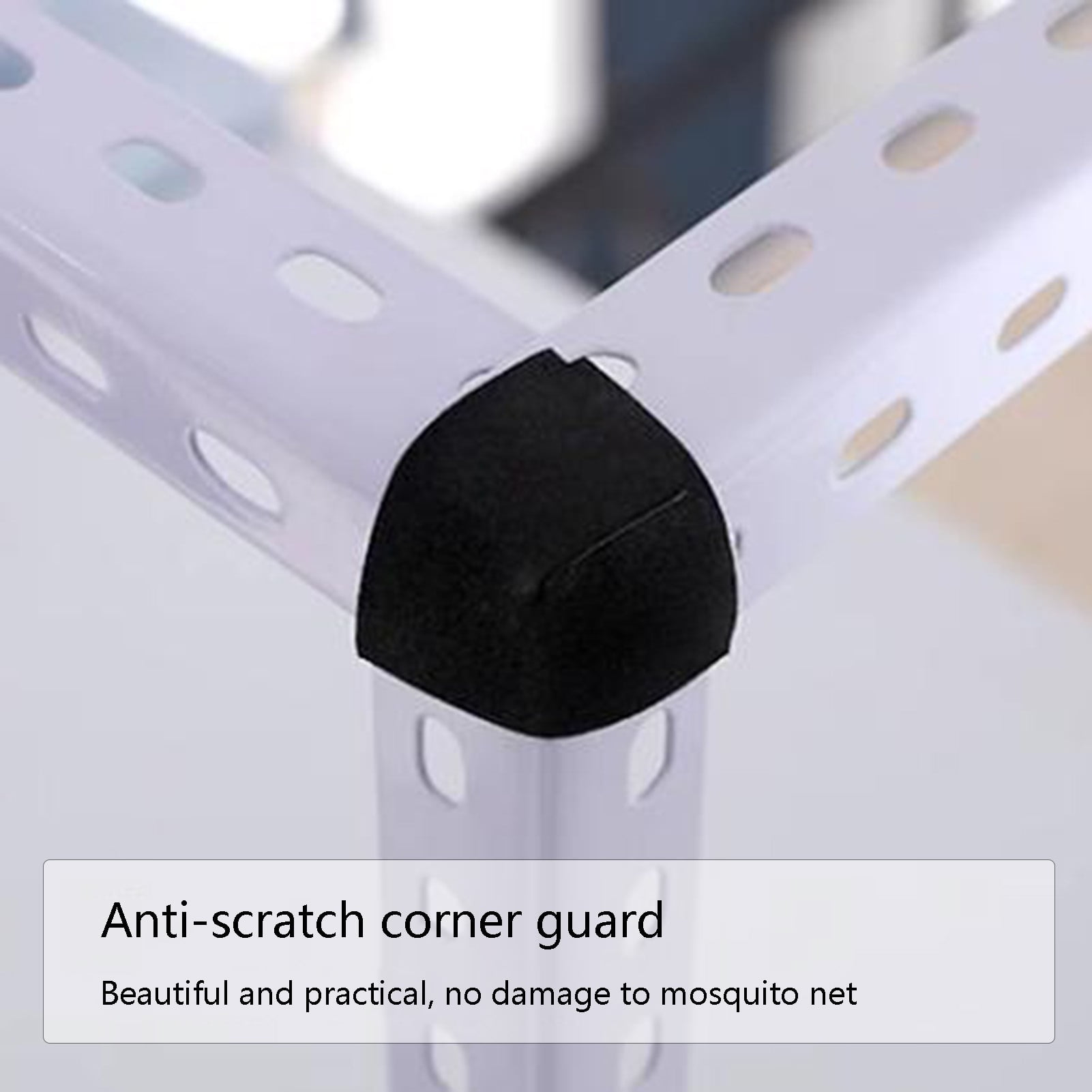 Metal Canopy Bed Frame, Mosquito Net Bed Frame Curtain Brackets, Easy to Install for Bedroom Decoration