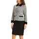 thumbnail image 4 of BLAZER DE TWEED A CUADROS DE VELVET CON COLLAR ELEGANTE PARA MUJERES CHIC M GRIS, 4 of 6