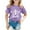 Purple, variant on WhouRiu Big Girls' T Shirts Short Sleeve Turtle Print Loose T Shirt Child Summer Fashion Tops Gray,Sizes 8-9