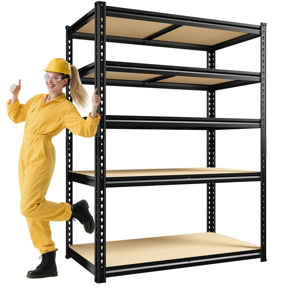 REIBII Adjustable Garage Storage Shelves Steel Shelving,40"W x 16"D x 72"H,2500 LBS