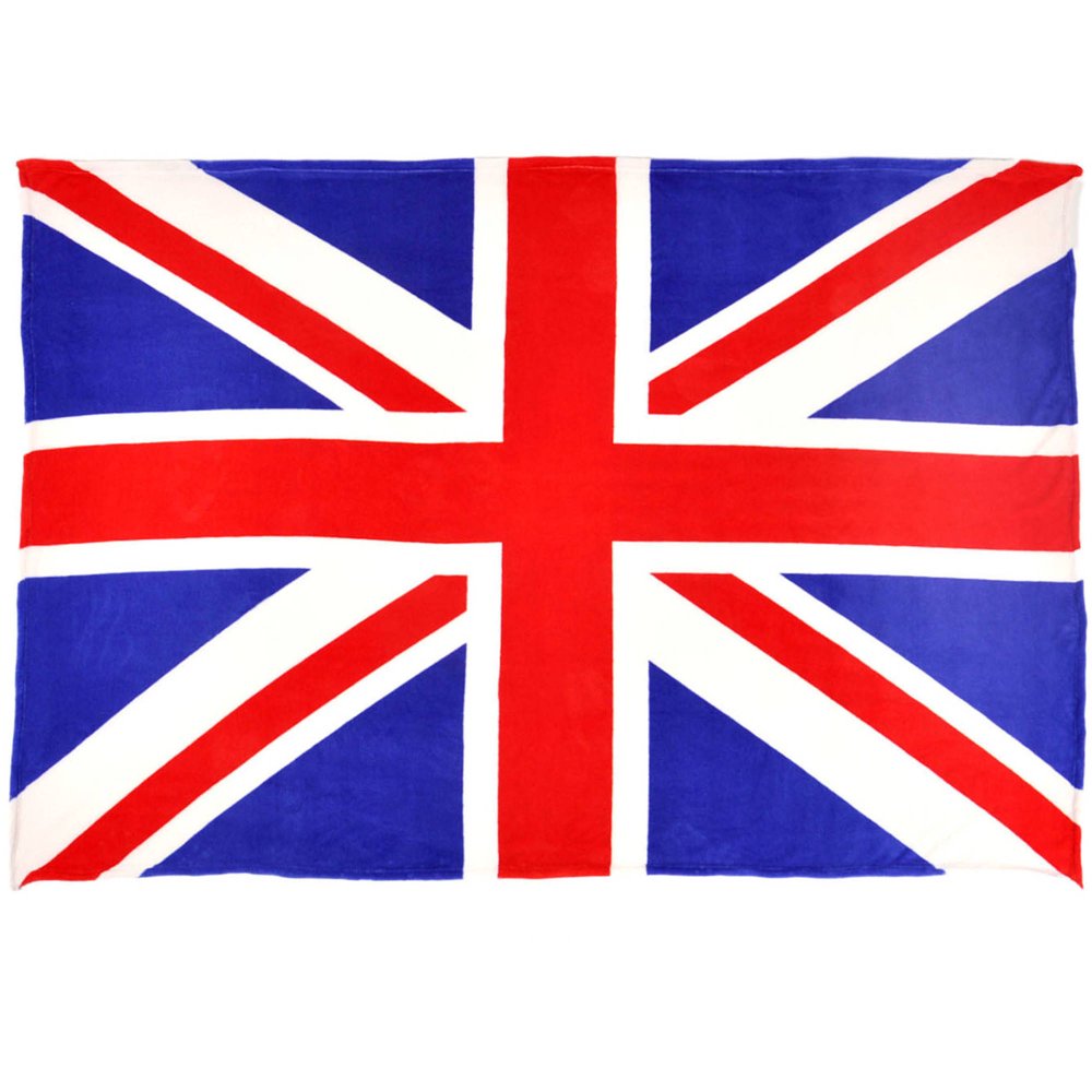 Sleeping Partners Union Jack Flag Fleece Throw Blanket