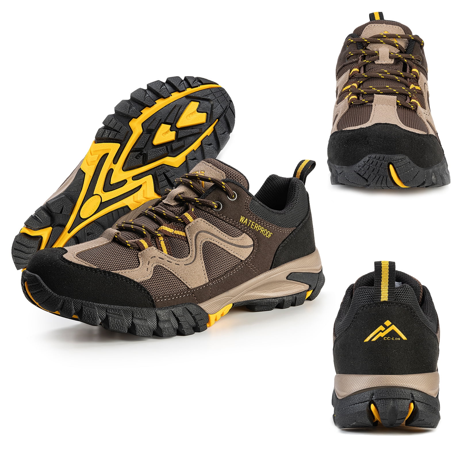 CC-Los Women Waterproof Hiking Shoes Outdoors Lightweight Breathable Walking Shoes for Climbing Cycling 5-10.5
