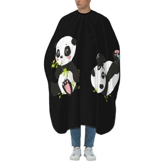 ZICANCN Hair Cutting Cape for Adults-Pandas Bear Cape Salon Barber Cape for Hair Stylist Shampoo Capes Waterproof , 55x66 Inch