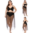 thumbnail image 2 of Traje de baño dividido de encaje sólido para mujer Bikini Ropa de playa Traje de baño Traje de tres piezas Fridja  nalpqowj22129, 2 of 9