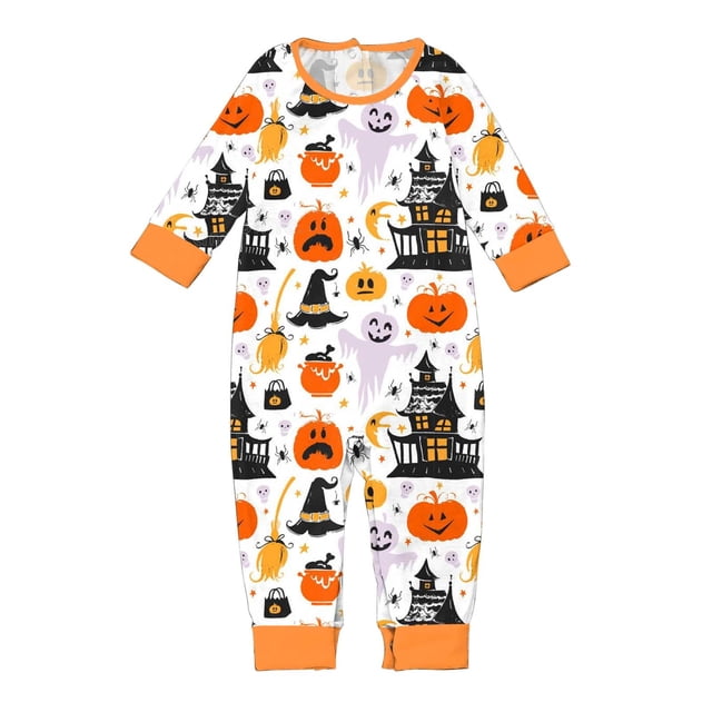 Ensemble de Pyjama Imprimé pour Bébé, Chaud pour la Maison, Deux Pièces, Halloween