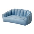 thumbnail image 4 of Sillón tipo puf,Sofá Puff con reposabrazos para adulto,Sofá tipo puf con relleno incluido Lazy Sofa,Muebles modernos del sofá de 2 plazas del loveseat,Sofá de piso interior con Azul 120cm, 4 of 8
