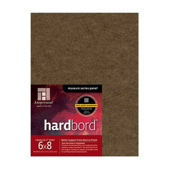 Ampersand Hardboard Panel - 6" x 8", 2" Deep Cradled