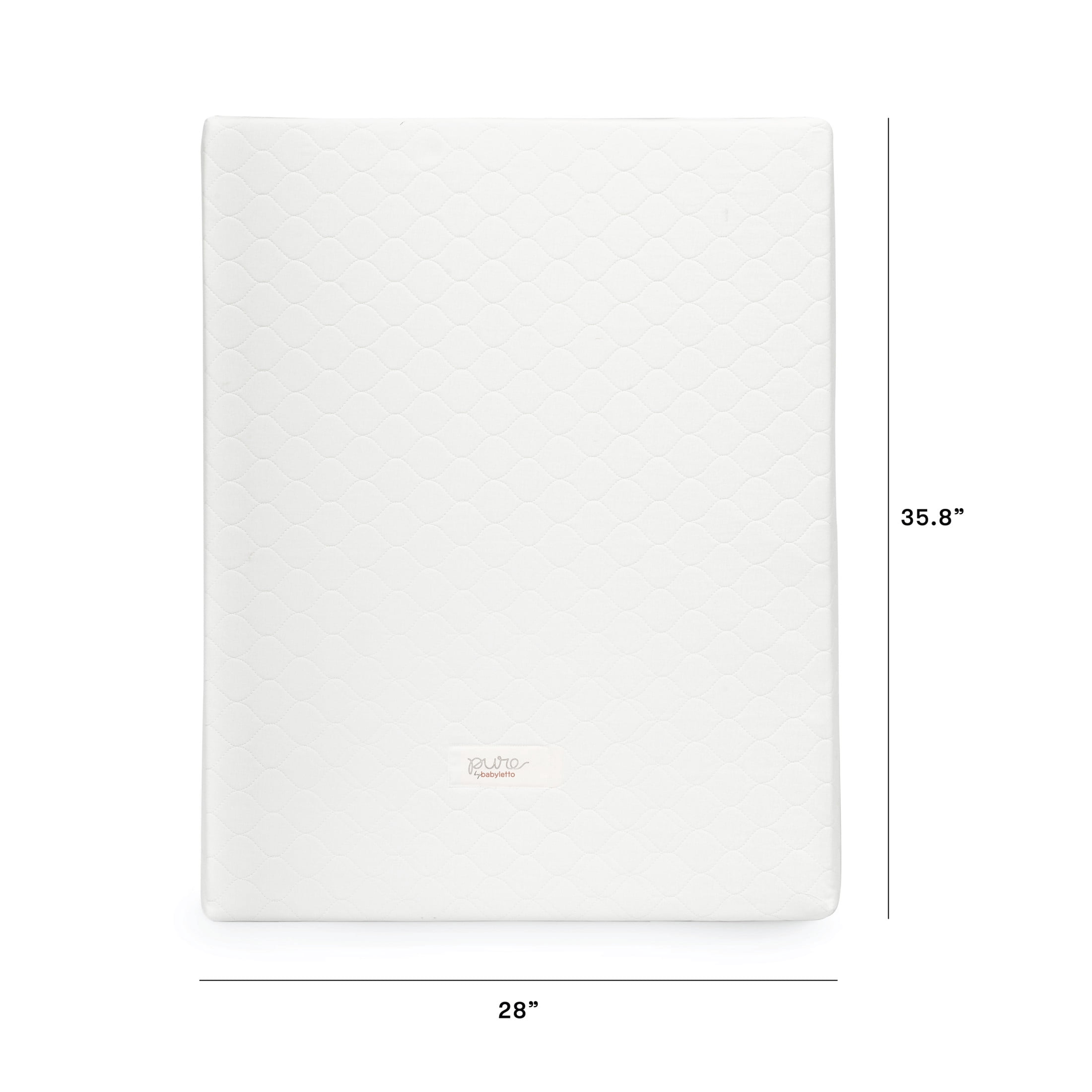 Babyletto Pure Core Midi Crib Mattress w/ Hybrid Quilted Waterproof Cover (Lightweight)