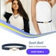 thumbnail image 2 of TureClos Banda de la cintura Exquisita Elástico Universal Cinch Correas de cuero dorado con hebillas Puffer Coat Cinturones del día de San Valentín para mujeres Vestidos Azul oscuro TureClos JD729778316, 2 of 5