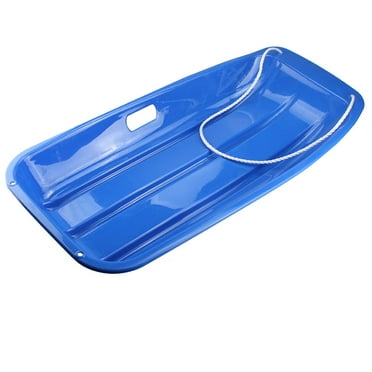 AGPtek_ 35 Inch Winter Durable Plastic Snow Sled Boat Shape Snow Sledge Outdoor Pulling Snow Board Snow Seats for Kids