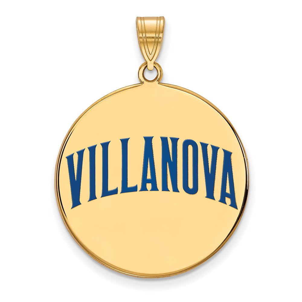 925 Sterling Silver Yellow Gold-Plated Official Villanova University Large Pendant Charm 26mm