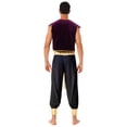 thumbnail image 2 of Aislor Men Fancy Dress Ball Cap Sleeve Vest Waistcoat with Belted Bloomers Pants Black XXL, 2 of 7