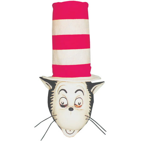 Cat in the Hat Mask and Hat Adult Halloween Accessory