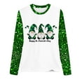 thumbnail image 4 of successthop St Patricks Day Long Sleeve Tops for Women Plus Size Holiday Tops Green Plus Size Round Neck Polyester Casual St. Patricks Day Blouse Tops for Irish Themed Gifts 4XL, 4 of 4
