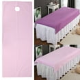 thumbnail image 3 of Sábana Impermeable para Salón de Belleza, Funda para Cama Para Mesa de Masaje Spa Tipo de Orificio Abierto de 75 x 200 cm, Suave, Agradable Para La Piel, A Prueba de Aceite,, 3 of 7