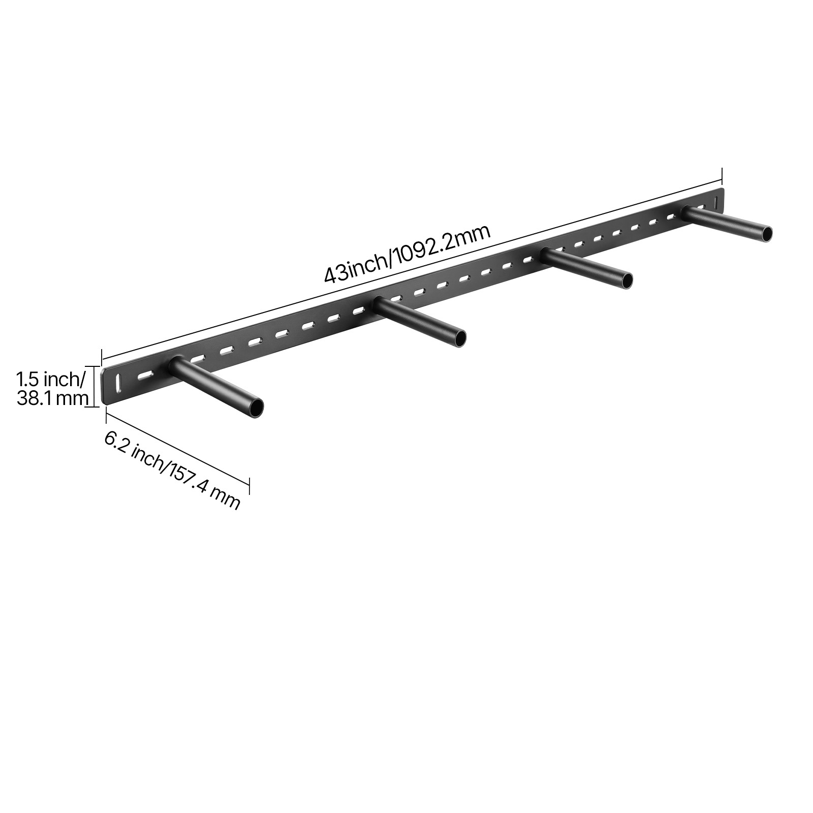 VEVOR Floating Shelf Bracket 1 Pack, 230 lbs/104 kg Weight Capacity, 43x6.2x1.5 inch / 1092.2x157.4x38.1 mm, Heavy Duty Hidden Shelf Brackets Support