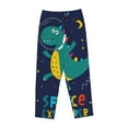 thumbnail image 4 of Sigee Dinosau Space Explorer Print Women's Soft Pajama Pants - Breathable and Comfortable Lounge Sleep Bottoms with Elastic Waistband and Pockets-Medium, 4 of 9