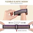 thumbnail image 3 of Compatible avec Fitbit Versa 2 Bracelets Femmes Hommes, 2 Pack Bracelet Élastique Réglable en Nylon Doux de Remplacement pour Fitbit Versa 2/Versa/Versa Lite/SE Montre Intelligente Aztec Tissage Coloré/coloré, 3 of 7