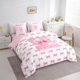 thumbnail image 2 of Feelyou Monogrammed Z Twin Bedding Sets 7pcs, Kawaii Ribbon Bedding Comforter Set, 2 of 7
