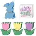 thumbnail image 2 of Spring Wooden Tulips Tiered Tray Decor, Home Farmhouse Shelf Table Decoration Set Centerpieces Gift, 2 of 8