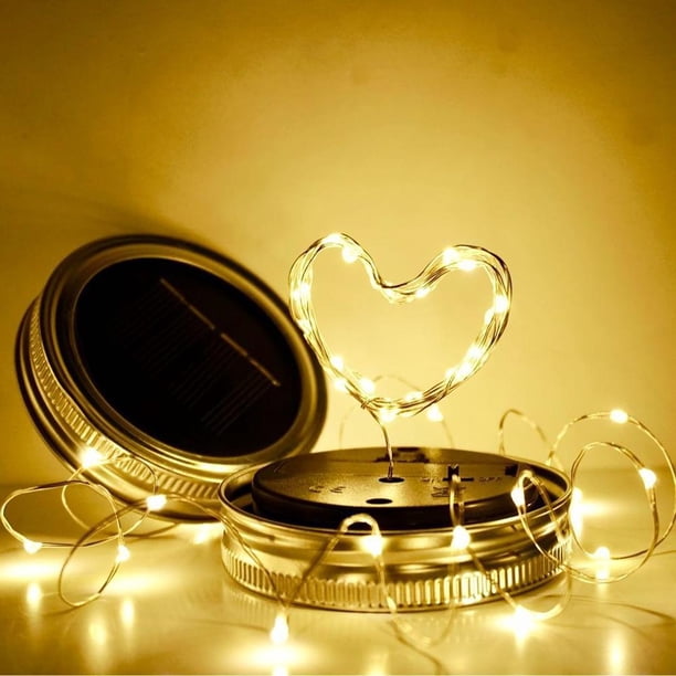 LED Solar Fairy Mason Jar Light Party Wedding Garden Decor Multicolor 2m Sywqhk Para Estrenar