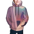 thumbnail image 2 of Bingfone Dreamy Moonlit Window Pattern Youth Classic Hoodies Soft Hooded Pullover Sweatshirts for Girls and Boys, 2 of 6