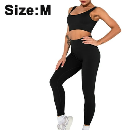 

2 pieces/1 set of women s yoga suits workout suits sportswear-seamless leggings and stretch sports bras suits vests