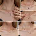 thumbnail image 5 of Women Lovely Faux Crystal Grape Apple Shape Clavicle Chain Pendant Jewelry Gift, 5 of 6
