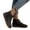 Black, variant on Women's Roman Ankle Booties Summer Autumn Hollow out Flats High Top Walking Fashion Sneakers Casual Shoes