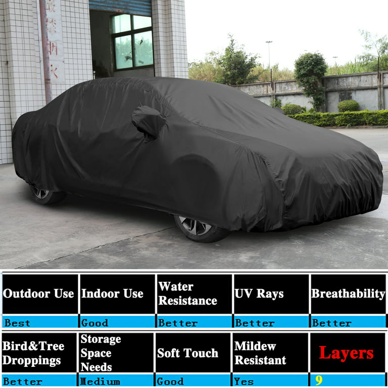 Durable Outdoor Stormproof Waterproof BreathableBlack Car Cover For Nissan  
