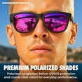 thumbnail image 4 of Grinderpunch Womens Polarized Sunglasses UV400 Protection Classic Retro Driving Sun Glasses Trendy Fashion Shades (Purple), 4 of 8