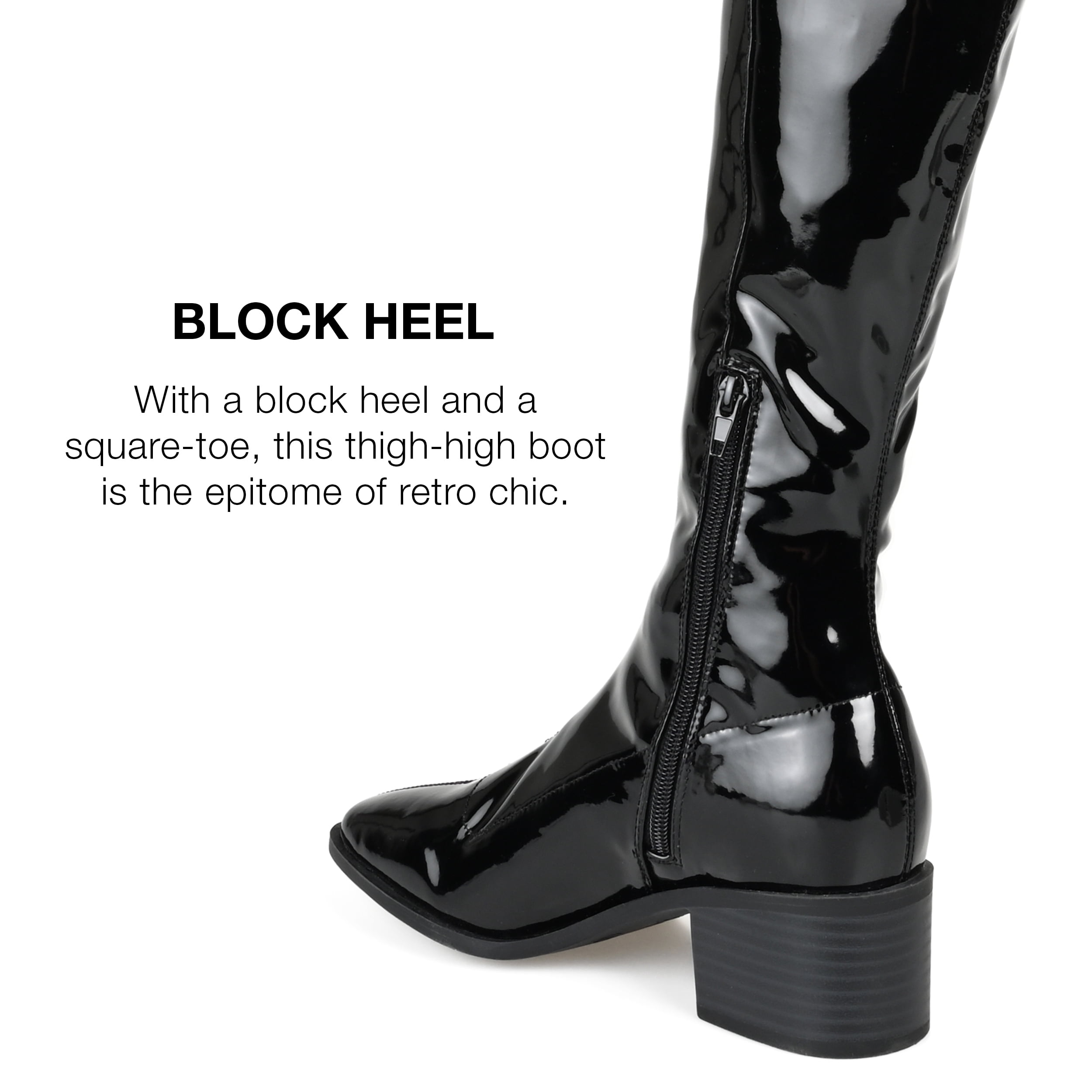 Journee Collection Womens Mariana Tru Comfort Foam Wide Calf Block Heel Over The Knee Boots
