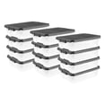 thumbnail image 1 of Sterilite 40 Qt Clear Plastic Under Bed Storage Tote and Latch Lid, 12 Pack, 1 of 12