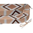 thumbnail image 3 of Vargottam Non Slip DiningChairCushionU-ShapedPrinted Indoor/OutdoorChairPadsHome Decor Reversible & Machine Washable DiningChairPad With String Ties - Set Of 2-Peach, 3 of 8