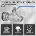 thumbnail image 7 of 304 Stainless Steel Rain Barrel Spigot Kit - Freeze & Leak-Resistant Faucet with High Flow 1/2" NPT to 3/4" GHT for DIY Water Tanks, Composters, and Garden Hoses, 7 of 7