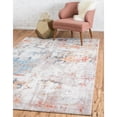 thumbnail image 7 of 8' x 11' Orange and Beige Bohemian Abstract Rectangular Area Throw Rug, 7 of 7