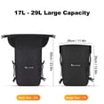 thumbnail image 3 of 2-in-1 Bicycle Rear Rack Bag 17L-29L Waterproof Cycling Bike Trunk Bag with Shoulder Straps Bike Luggage Bag Backpack, 3 of 8