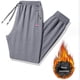 thumbnail image 5 of Pantalones de chándal cálidos para hombre, ajustados, con bolsillos con cremallera, gris, 5 of 5