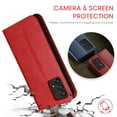 thumbnail image 3 of Wallet Case For Samsung A52, Luxury Premium Leather Flip Strong Magnetic Closure [Kickstand][RFID Blocking][Card Holder Slots] Retro Shockproof Phone Cover For Samsung Galaxy A52, Red, 3 of 7