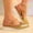 Gold, variant on Ladies' Shiny Metallic Espadrille Wedge Platform Slides, Soft Non‑slip Cushioned Slip‑on Breathable Summer Daily Footwear Silver 39