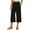 B126 Black women's shorts clearance under $5, variant on Women Capris under $5! Xqxayjr Womens Capri Pants Loose High Waisted Wide Leg Lounge Pants Casual Loose Fit Pull Elastic Smock Waist Palazzo Trousers with Pockets