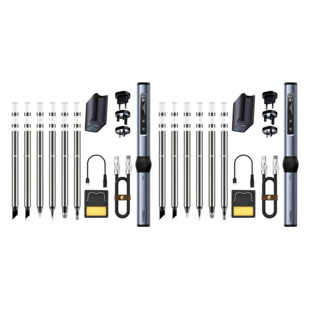 Speravity Cabezal de soldador integrado para soldadura segura y confiable soldador eléctrico portátil azul alto 6 cabezas Azul alto 6 cabezas 2piezas