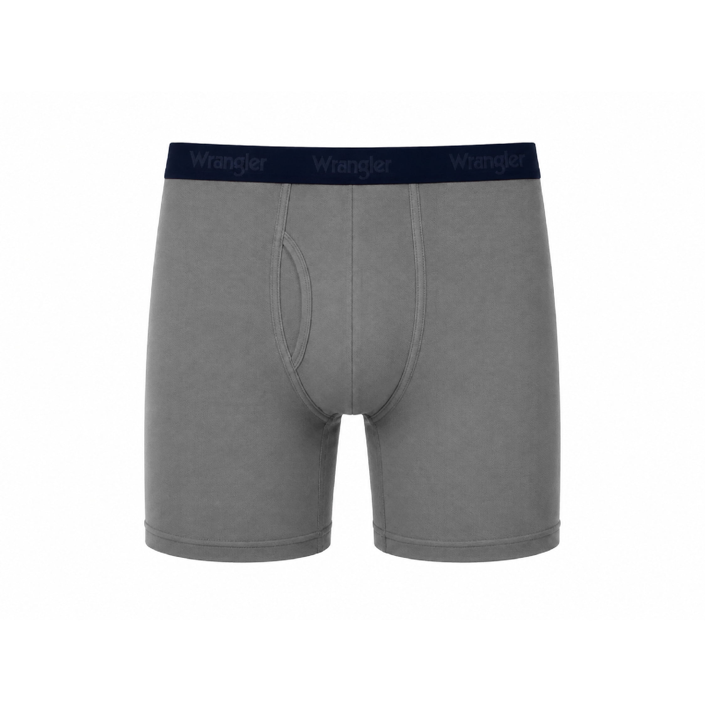 Wrangler Men's Active Cotton Stretch Mesh 6" Boxer Briefs, 6-Pack