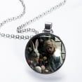 thumbnail image 2 of Easter Glass Design Circular Pendant Necklace, 2 of 5