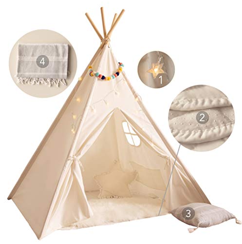 PLAYVIBE Kids Teepee Tent for Kids 